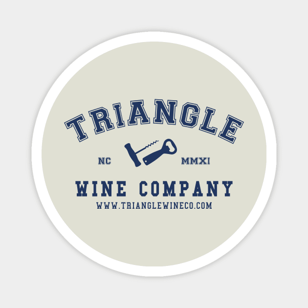 Triangle Wine Company Collegiate Blue Magnet by trianglewineco